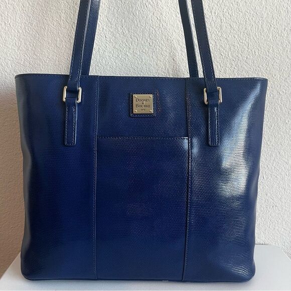 DOONEY & BOURKE Royal Blue XL Lexington Laptop Work Shoulder Tote Handbag - Picture 1 of 13
